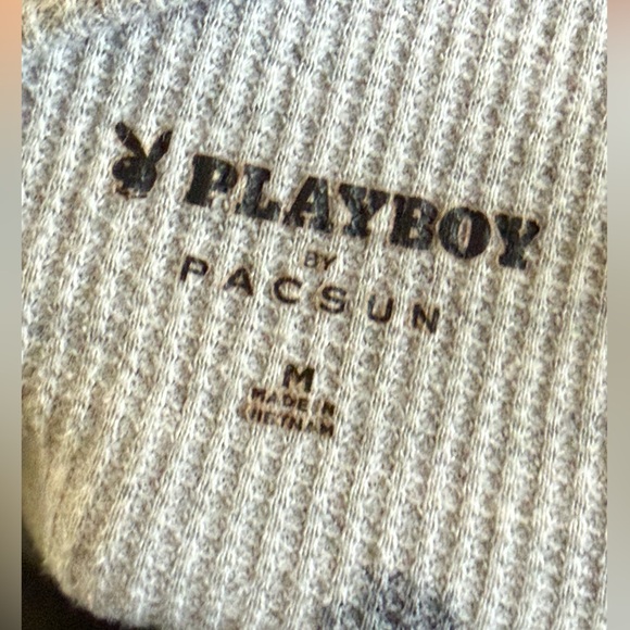 Playboy by PacSun Waffle Knit Crop Tank Top - Size M - Picture 8 of 8